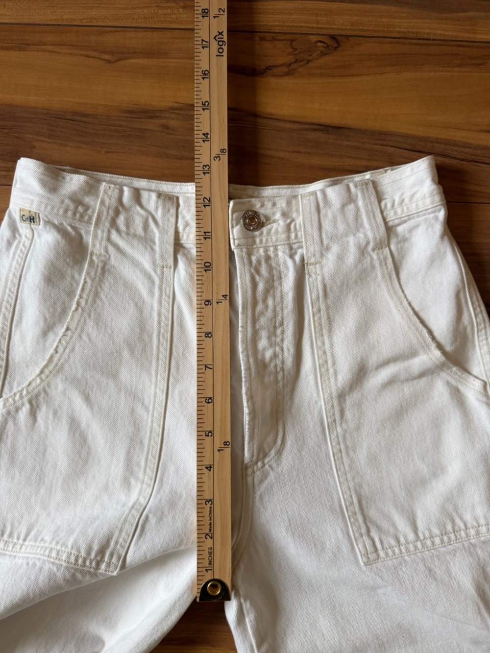Citizens Of Humanity Eva Utility Crop white Denim - Picture 10 of 12